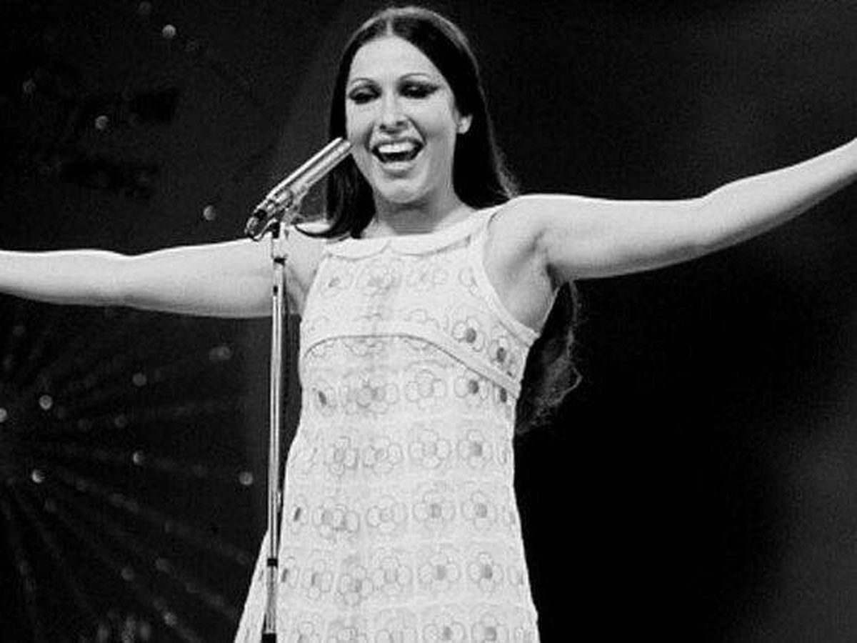Foto: La cantante Massiel, en una imagen de su actuación en Eurovisión 1968. (Getty)