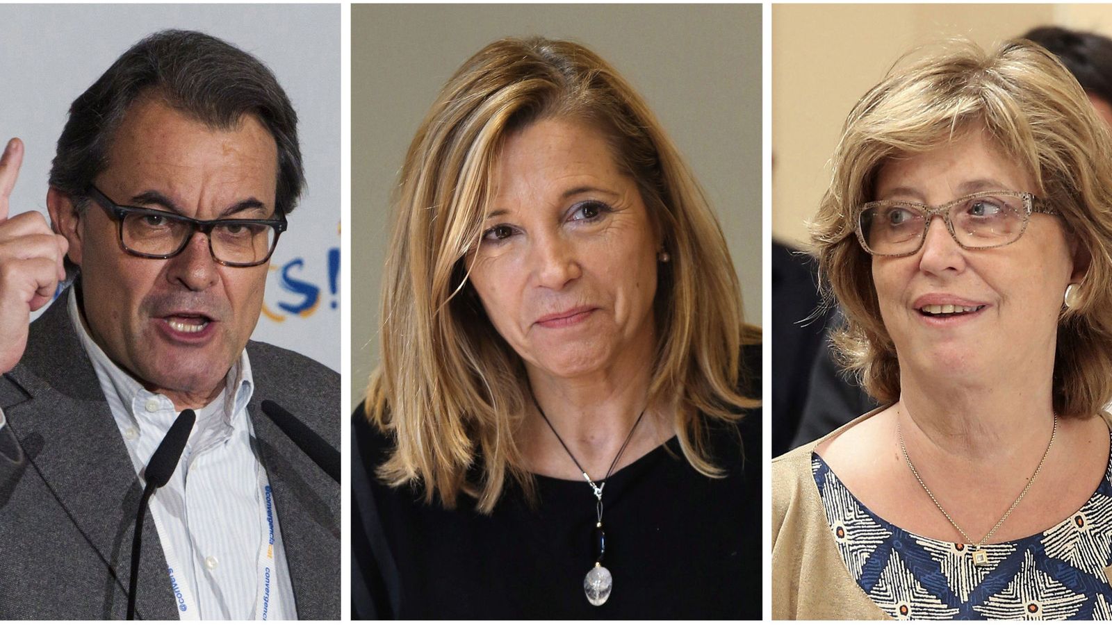 Foto: El expresidente de la Generalitat Artur Mas (i), Joana Ortega (c) e Irene Rigau (d). (EFE)