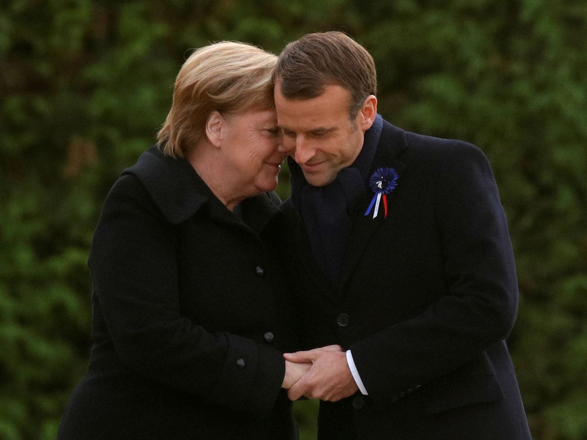 Foto: Macron y Merkel. (Reuters)