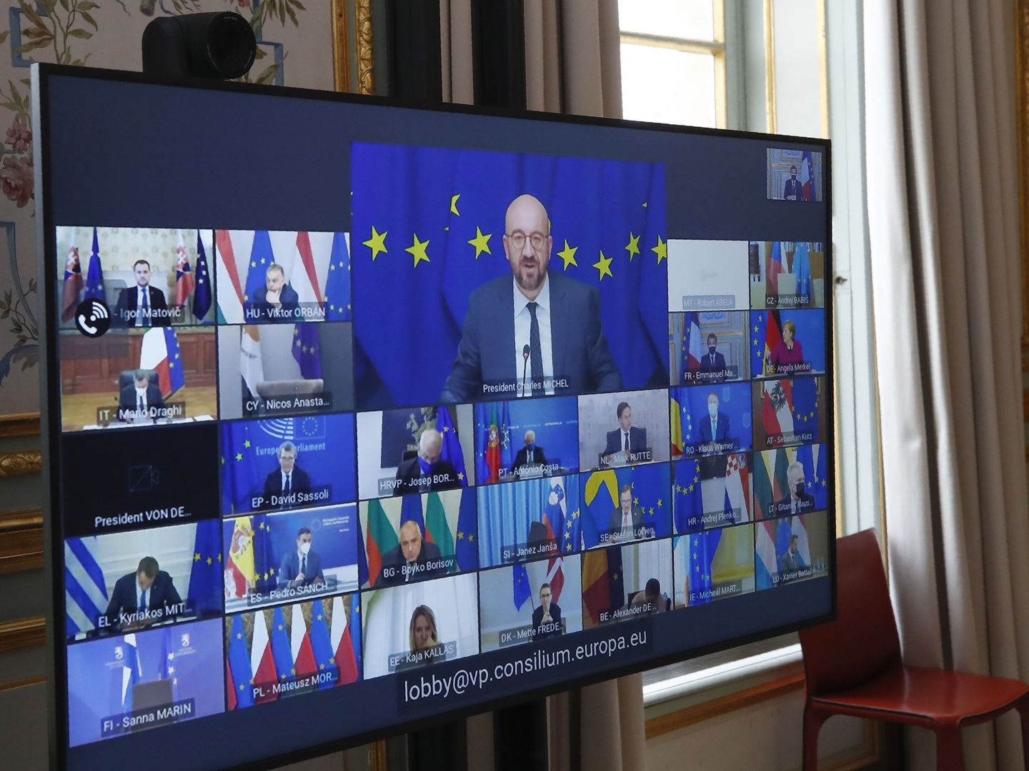 Videoconferencia de jefes de Estado y de Gobierno. (Reuters)