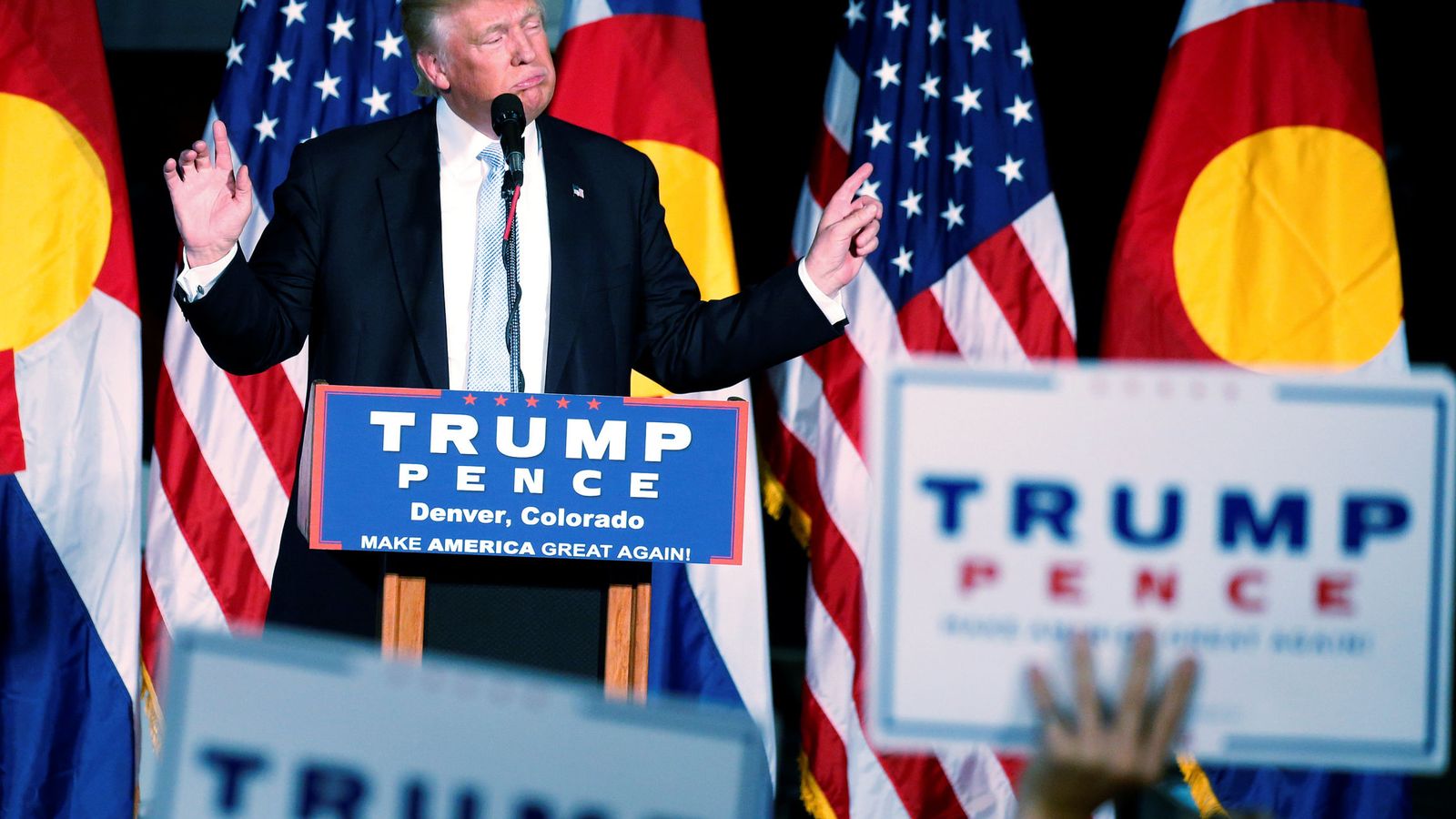 Foto: Donald Trump en un mítin en Denver, Colorado. (Reuters)