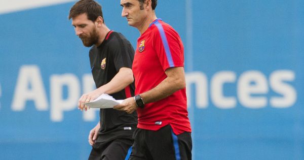 Foto: Valverde y Messi. (EFE) 