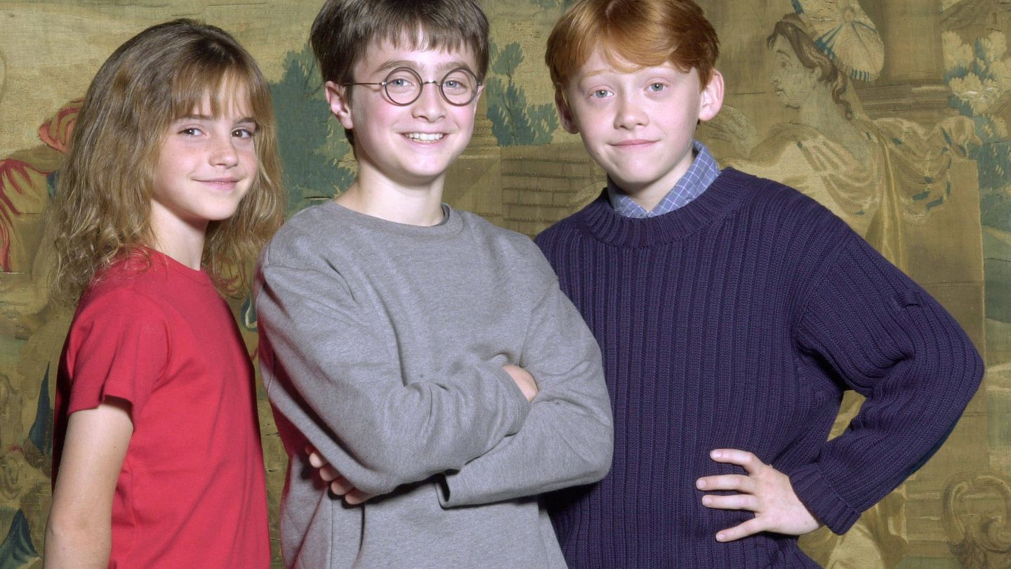  Los jóvenes protagonistas de 'Harry Potter'. (Getty)