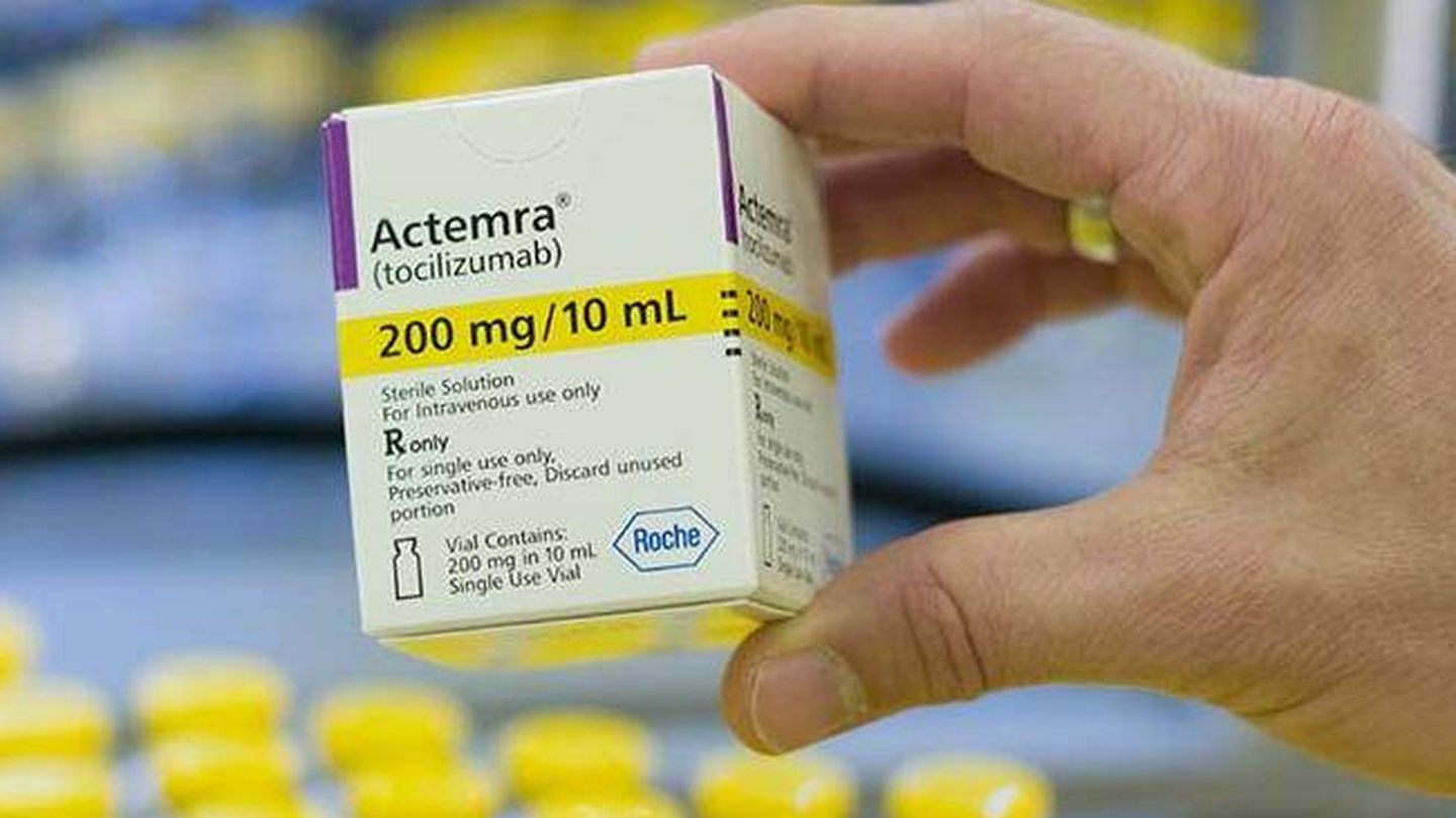 Envase de Actemra, la marca comercial del tocilizumab, utilizado en pacientes graves de coronavirus.