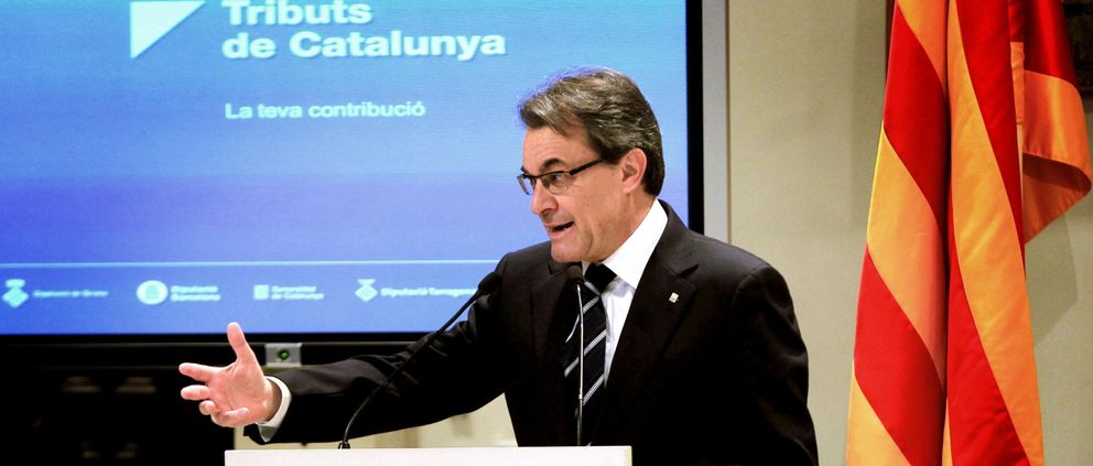 El presidente de la Generalitat, Artur Mas, durante la presentación de la Hacienda catalana.