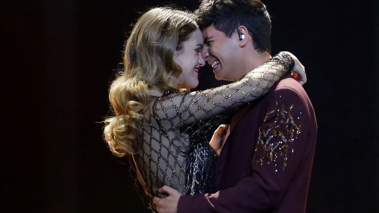 Alfred y Amaia, durante el festival de Eurovisión. (Reuters)
