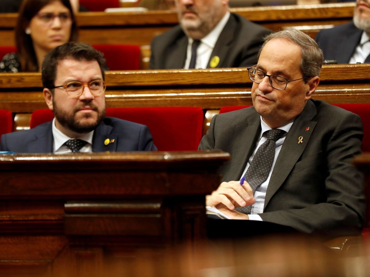 Foto: El presidente de la Generalitat, Quim Torra (d) y el vicepresidente del Govern, Pere Aragonès (i). (EFE)