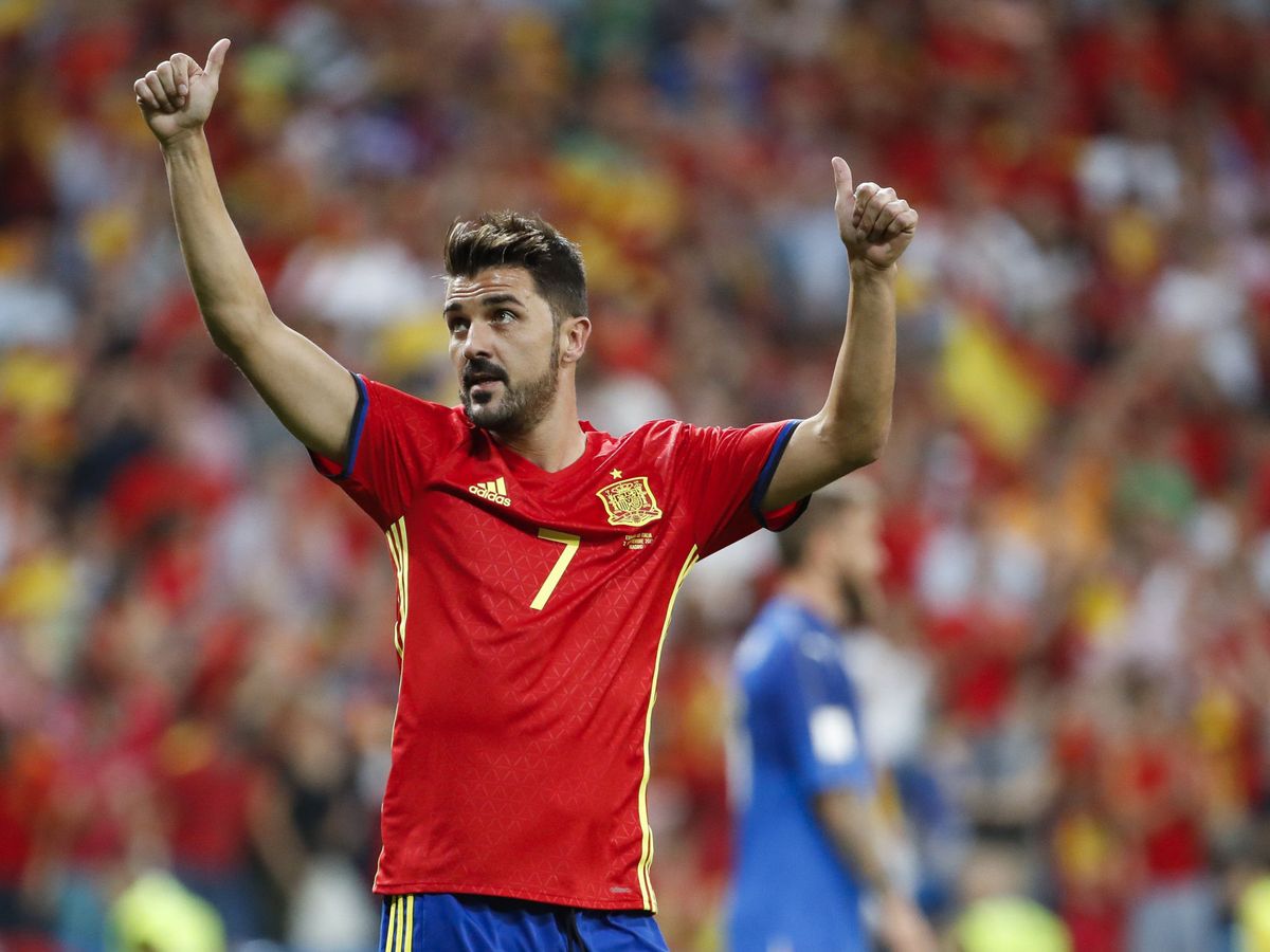 Foto: David Villa, en su último partido con la Selección española. (EFE)