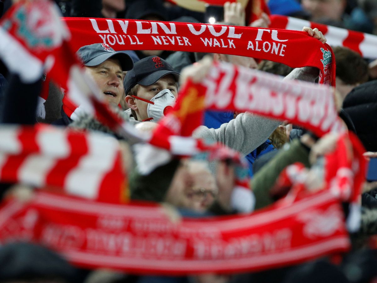 Foto: Las gradas durante el encuentro Liverpool-Atlético de Madrid. (Reuters)
