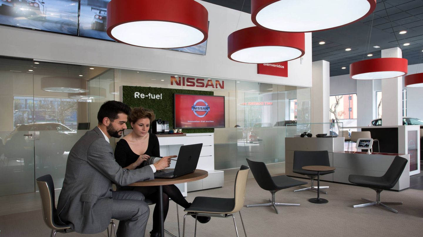 Imagen de un concesionario de Nissan adaptado a las últimas tendencias.