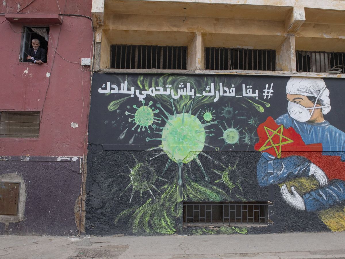 Foto: Un grafiti en Salé, Marruecos. (EFE)