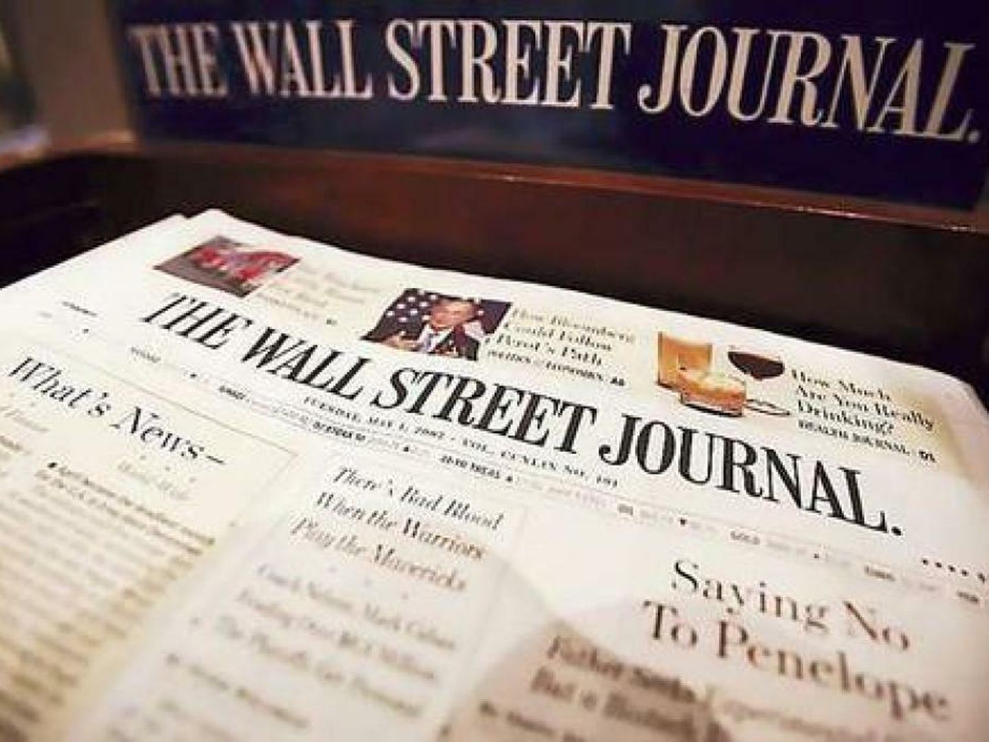 Imagen de un ejemplar de The Wall Street Journal