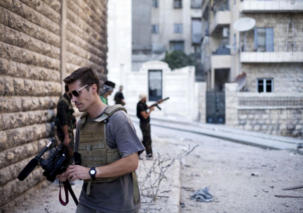 Foto: El periodista James Foley en Alepo, Siria, en una imagen difundida por la web freejamesfoley.org (AP).