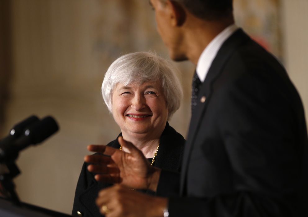 Foto: La candidata oficial para ser la próxima presidenta de la Fed, Janet Yellen, y el presidente de Estados Unidos, Barack Obama. (REUTERS)