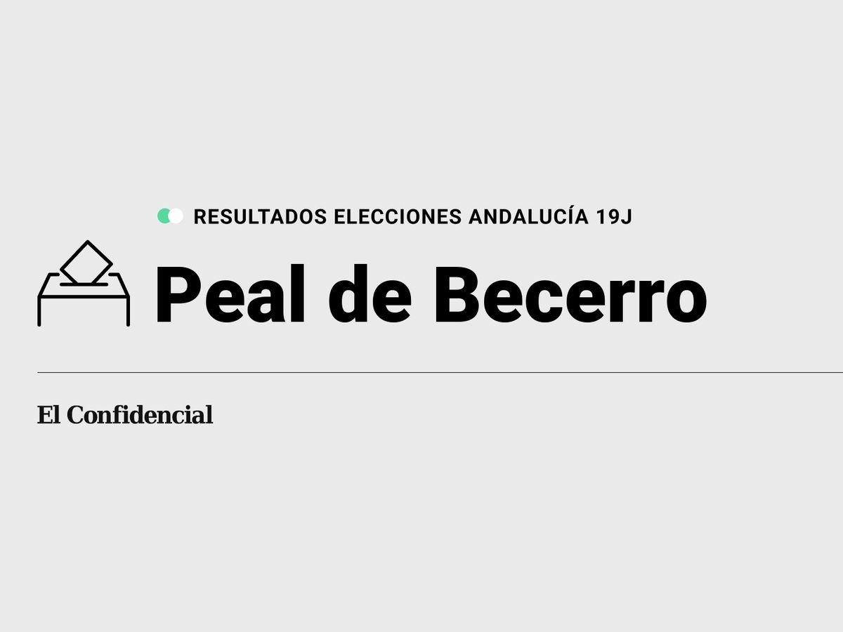 Foto: Resultados en Peal de Becerro, Jaén, de las elecciones de Andalucía 2022 este 19-J (C.C./Diseño EC)