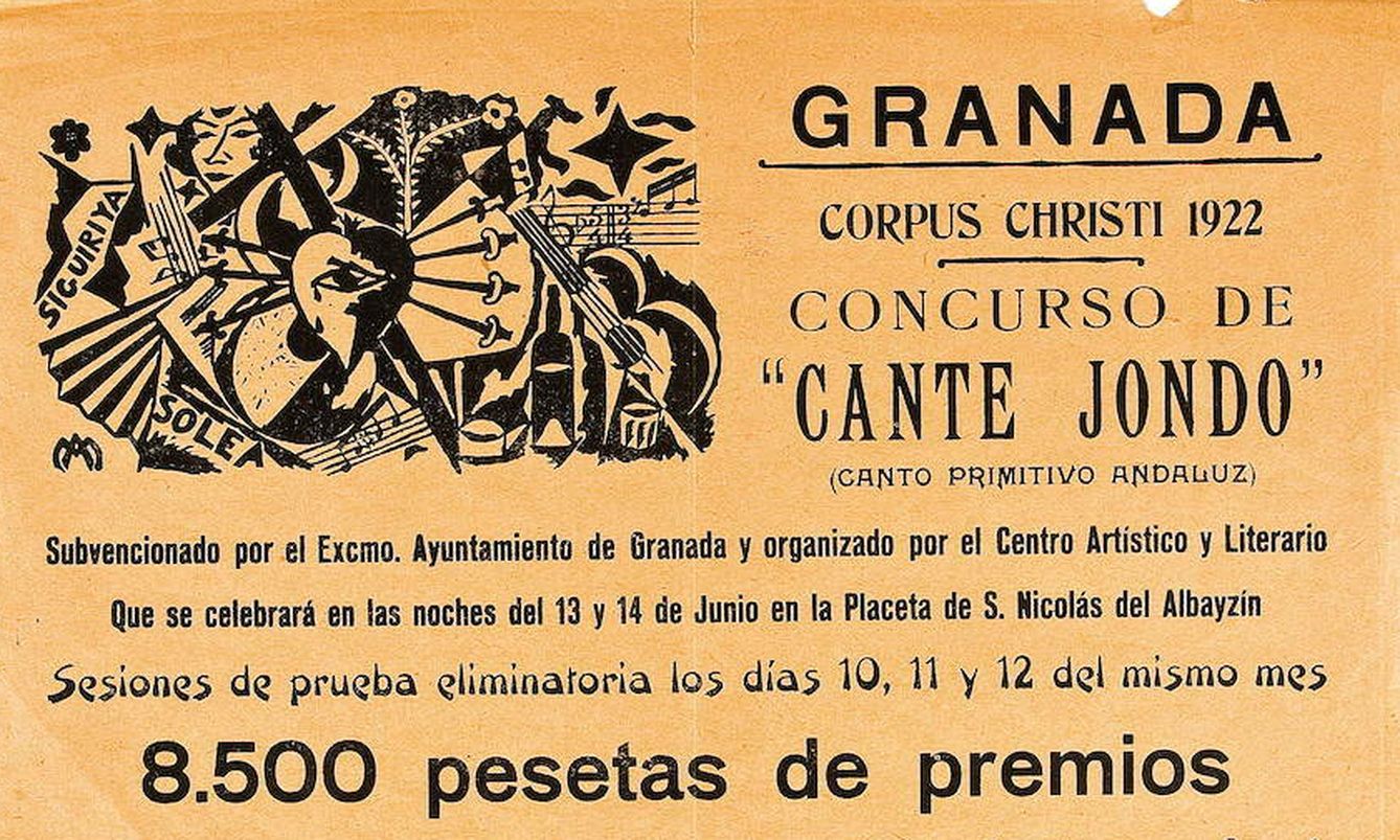 La convocatoria original del Concurso de Cante Jondo.