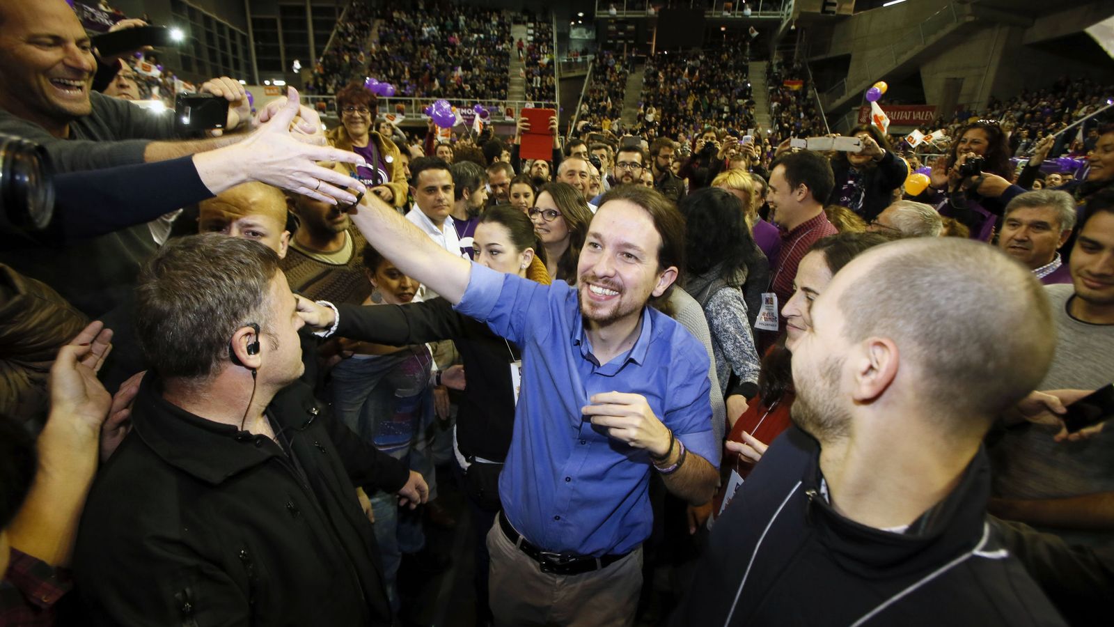 Foto: El secretario general de Podemos, Pablo Iglesias, durante un acto de campaña en Alicante. (Efe) 