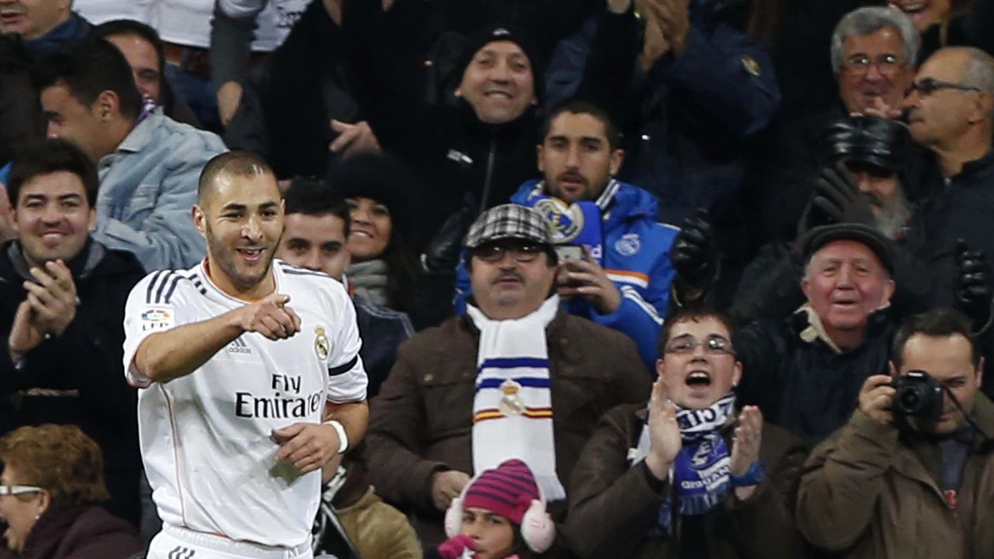 Benzema celebra su gol (Efe).