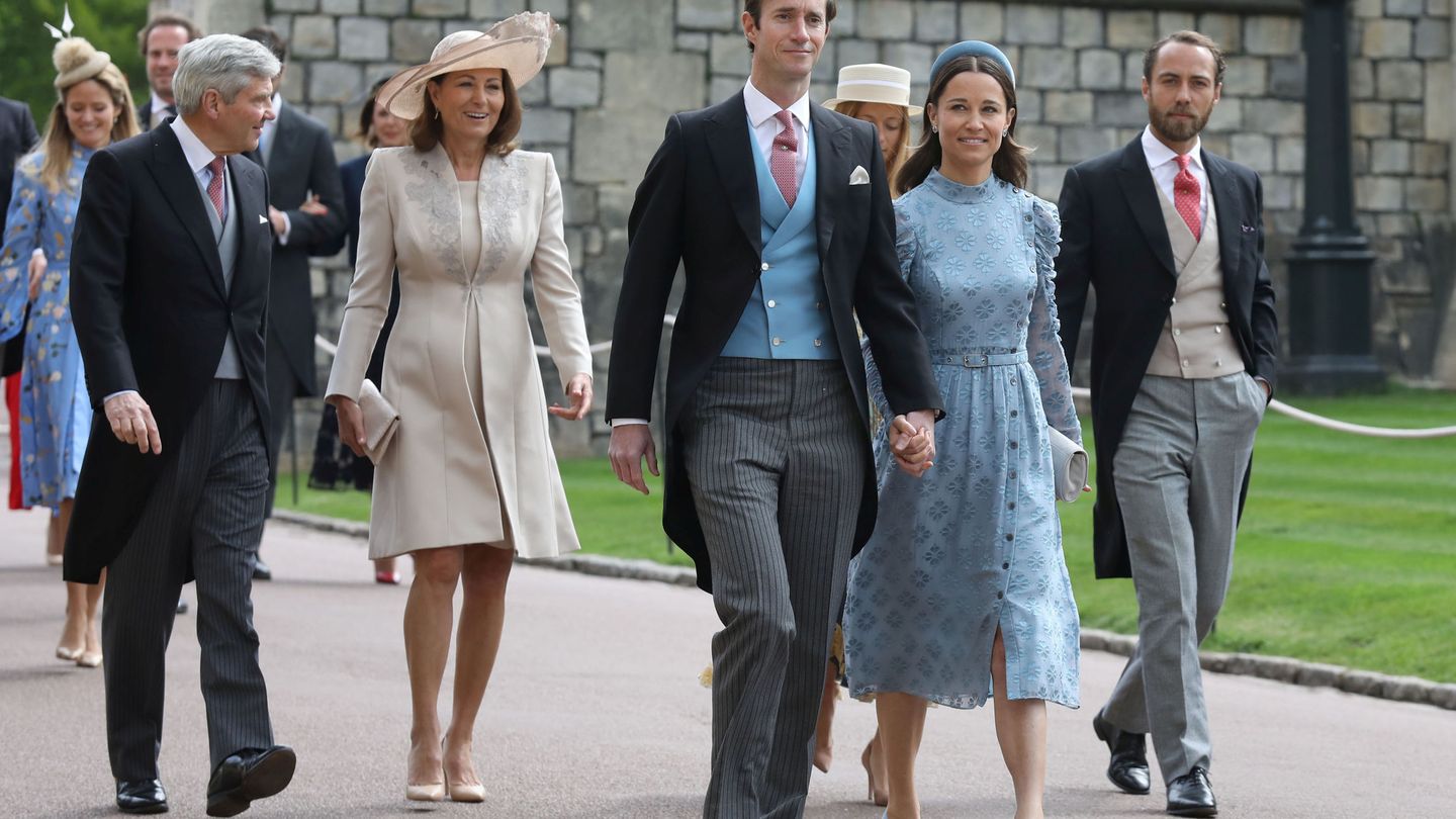 La familia Middleton en la boda de Lady Gabriella Windsor. (Reuters)