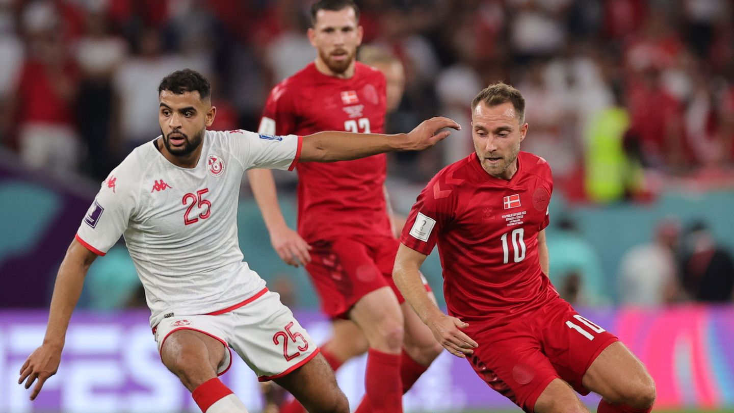 A Túnez solo le faltó el gol en su debut ante Dinamarca (EFE EPA/Friedemann Vogel)