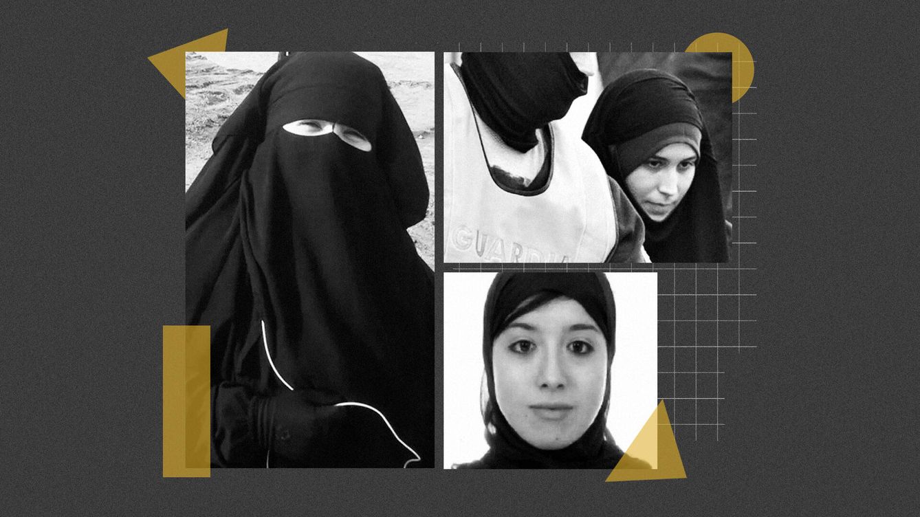 Foto: Fátima Akil (izquierda), María Cala (arriba derecha) o Asia Ahmed (abajo derecha) son algunas de las mujeres condenadas. (EC Diseño)