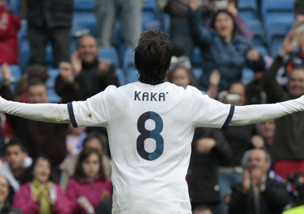 Foto: Kaká celebra un gol con el Real Madrid la pasada temporada.