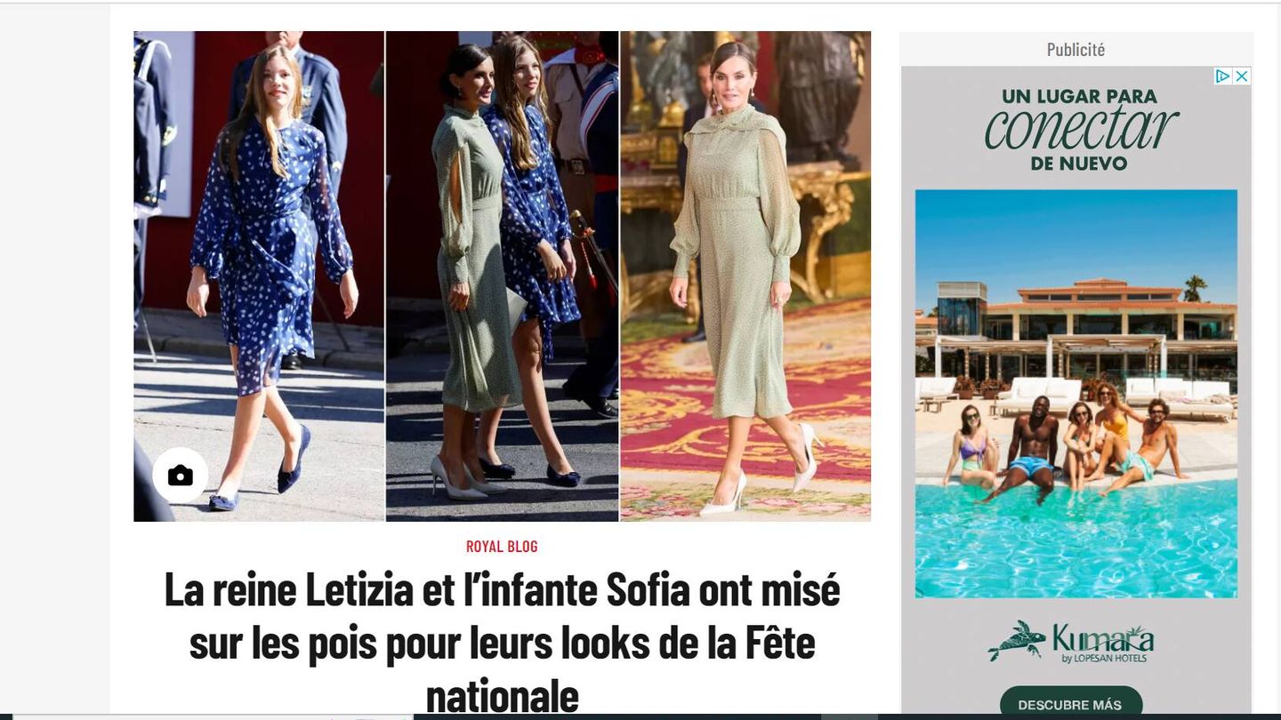Letizia y Sofía, en la edición digital de 'Paris Match'.