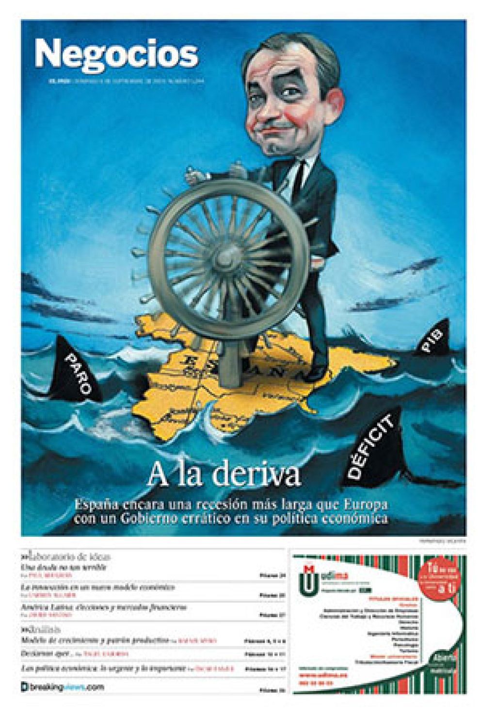 Foto: 'The New York Times' se hace eco de la “rara ruptura” entre Zapatero y 'El País'