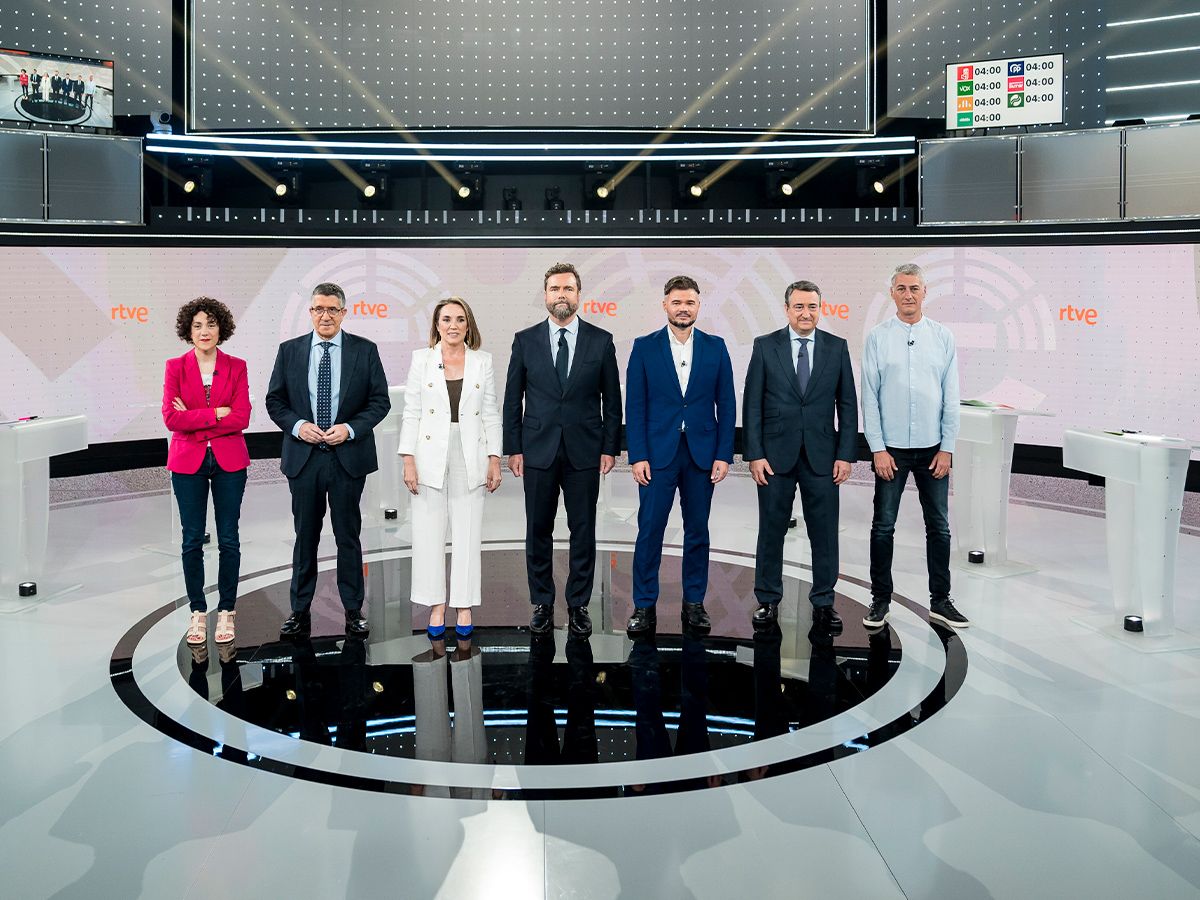 Foto: Debate electoral a siete de RTVE. (RTVE)