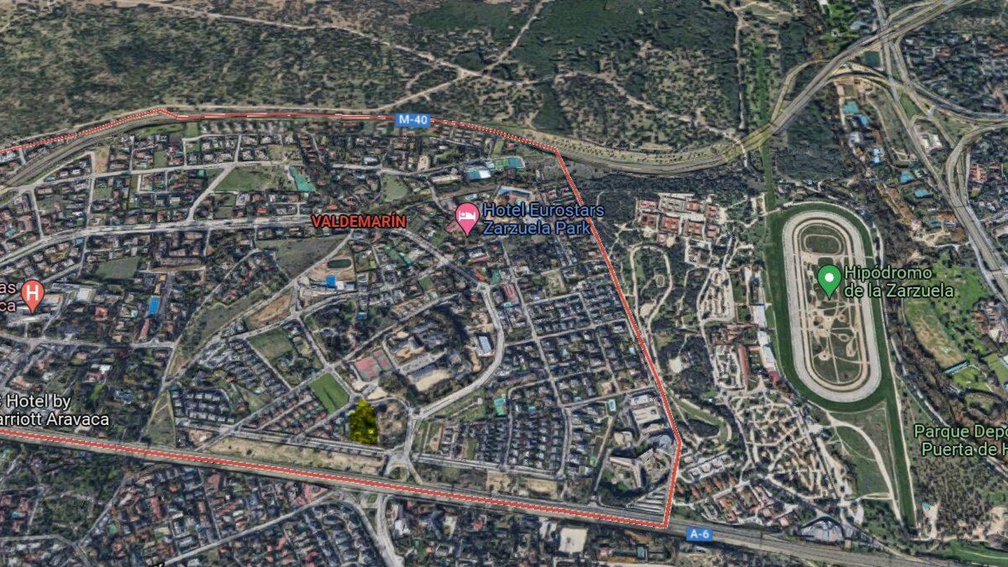 Imagen aérea de Valdemarín. (Google Maps)