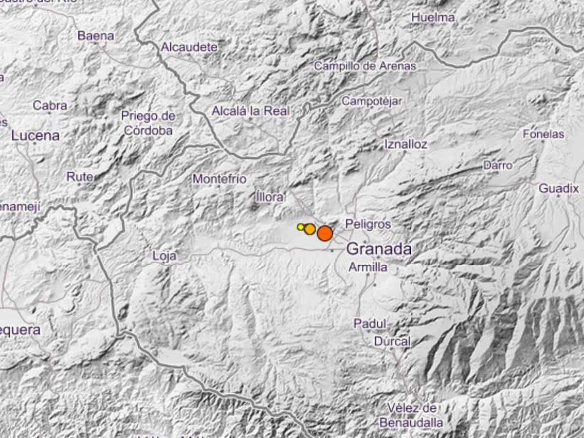 Foto: El epicentro del terremoto, de magnitud de 3,6, se ha registrado al sureste de Pinos Puente (IGN)