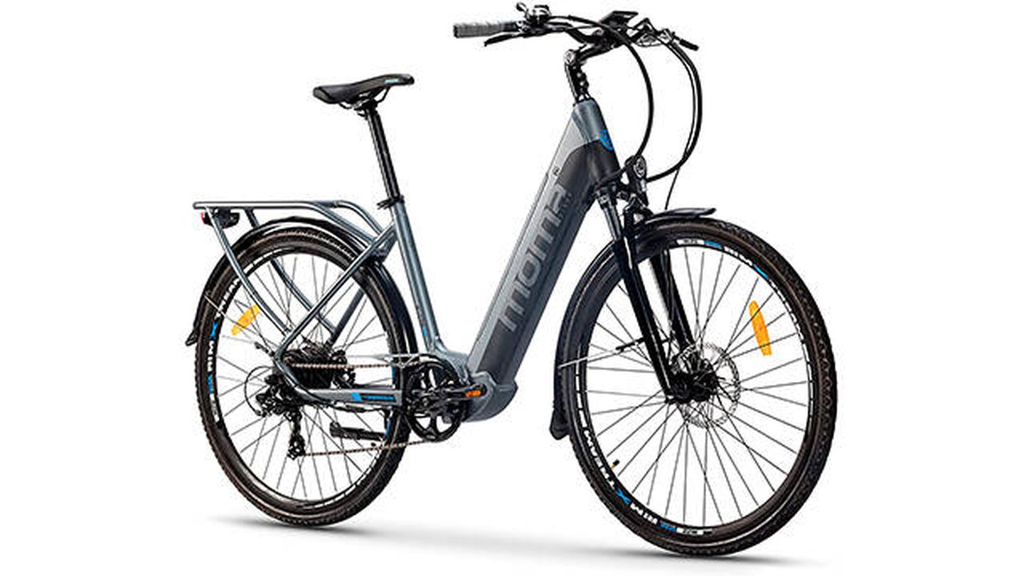 Bicicleta eléctrica Moma con batería extraíble de 48v