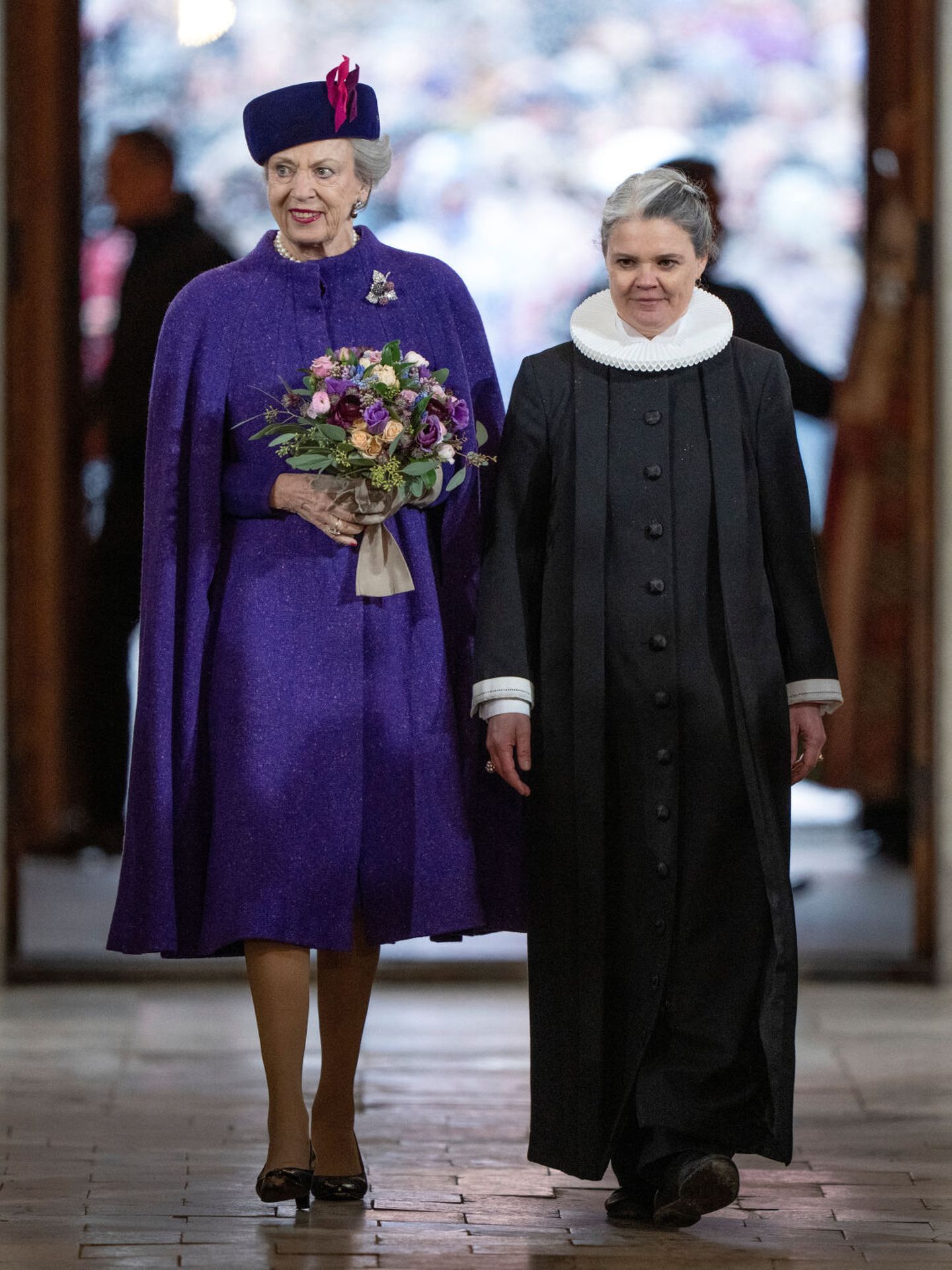 Benedicta de Dinamarca, entrando a la catedral de Aarhus. (Ritzau Scanpix Bo Amstrup via Reuters)
