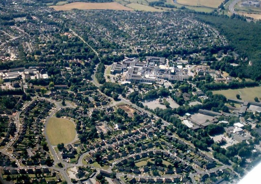 Foto: Vista aérea de la ciudad de Rotherham