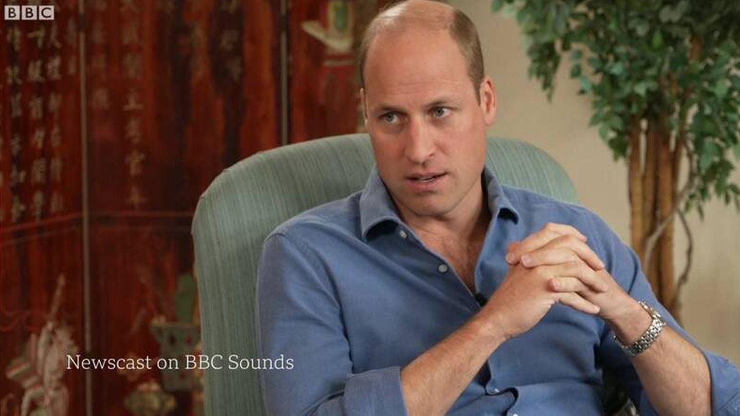 El duque de Cambridge, durante la entrevista. (BBC)