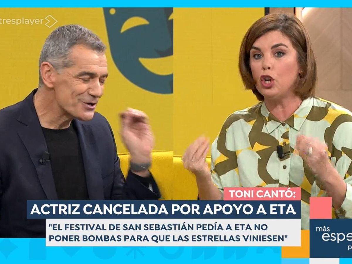 Foto: Toni Cantó y Samanta Villar, en 'Espejo público'. (Antena 3)