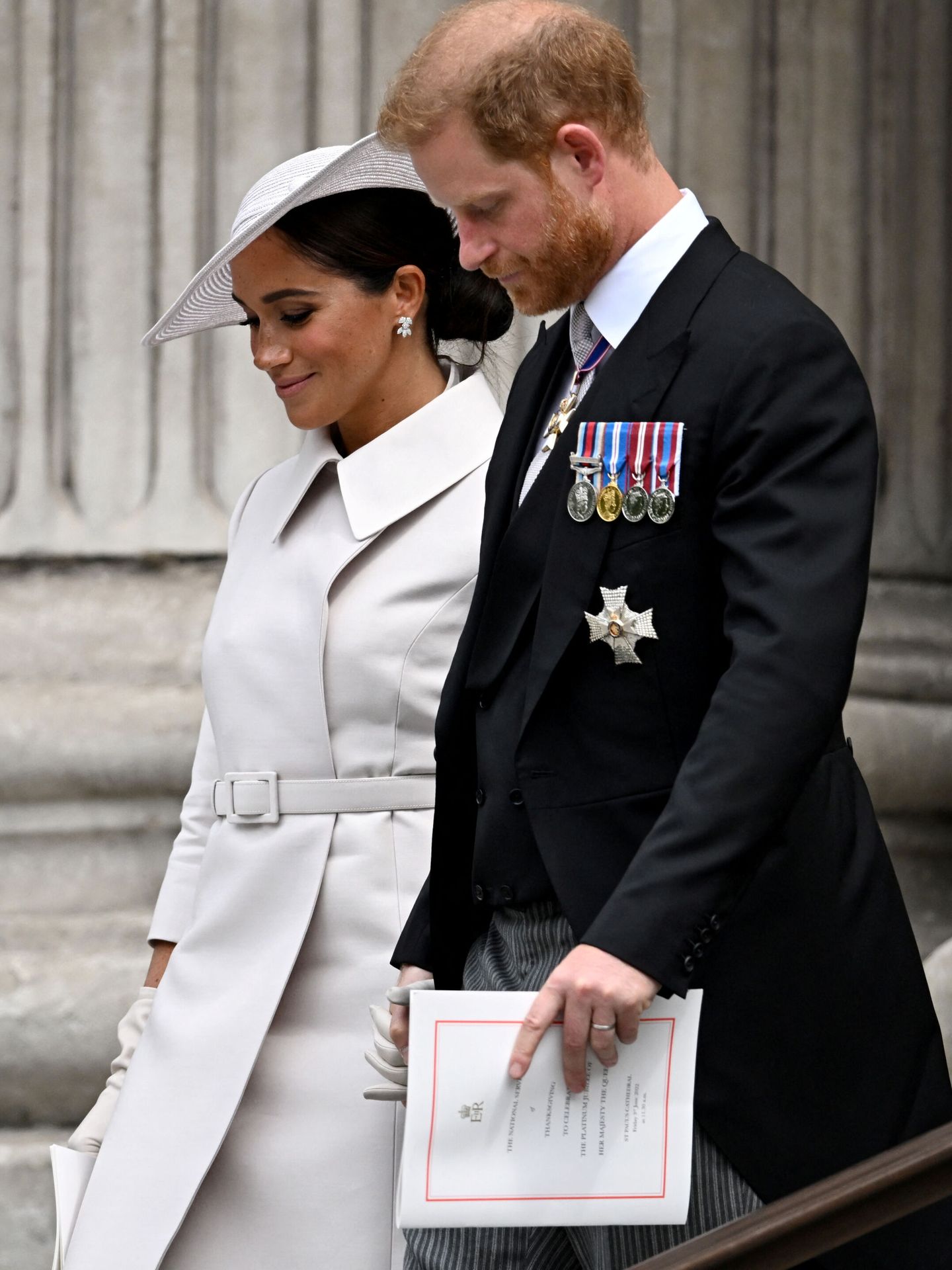 Los duques de Sussex, en su última aparición pública con motivo del jubileo de la reina. (Reuters/Dylan Martinez)