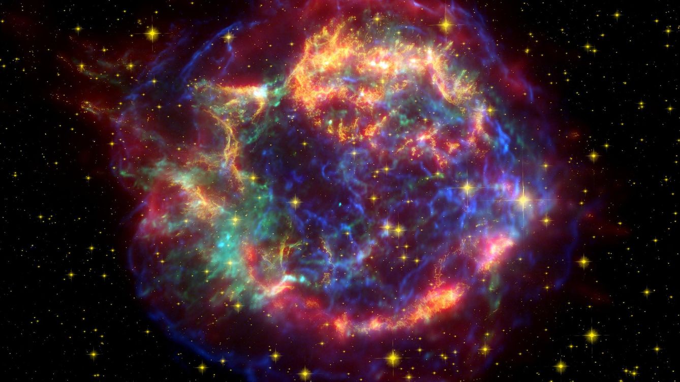 Foto: Imagen compuesta de la supernova Casiopea A