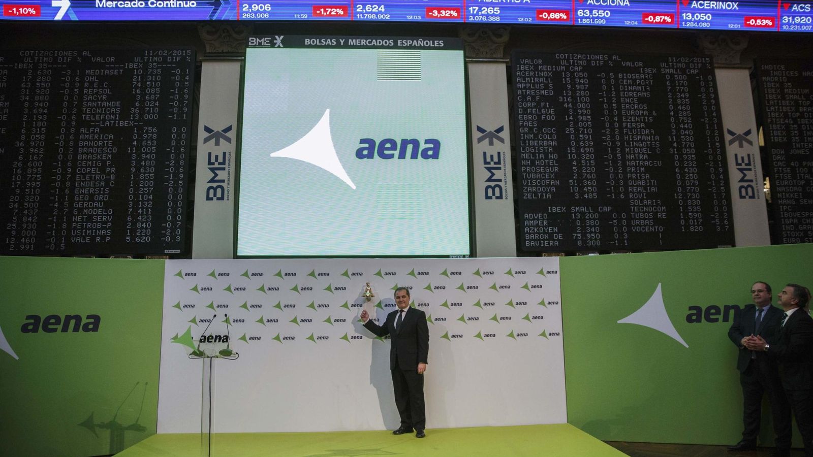 Foto: Jose Manuel Vargas, presidente de Aena en el debut de la compañía en 2015. (Reuters)