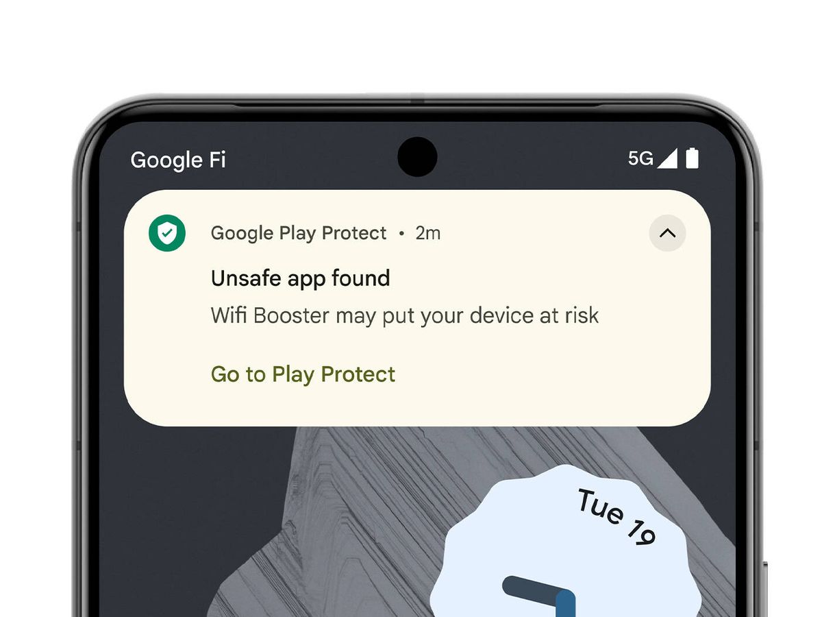 Foto: Notificación de Google avisando de un riesgo potencial (GOOGLE)