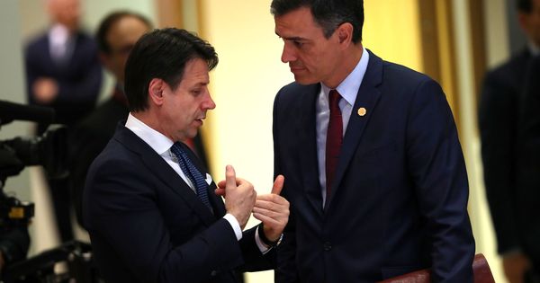 Foto: Giuseppe Conte y Pedro Sánchez. (Reuters)
