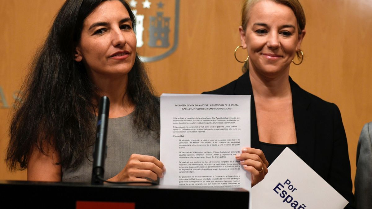 El primer punto del acuerdo con Vox en Madrid —bajar impuestos- es inalcanzable