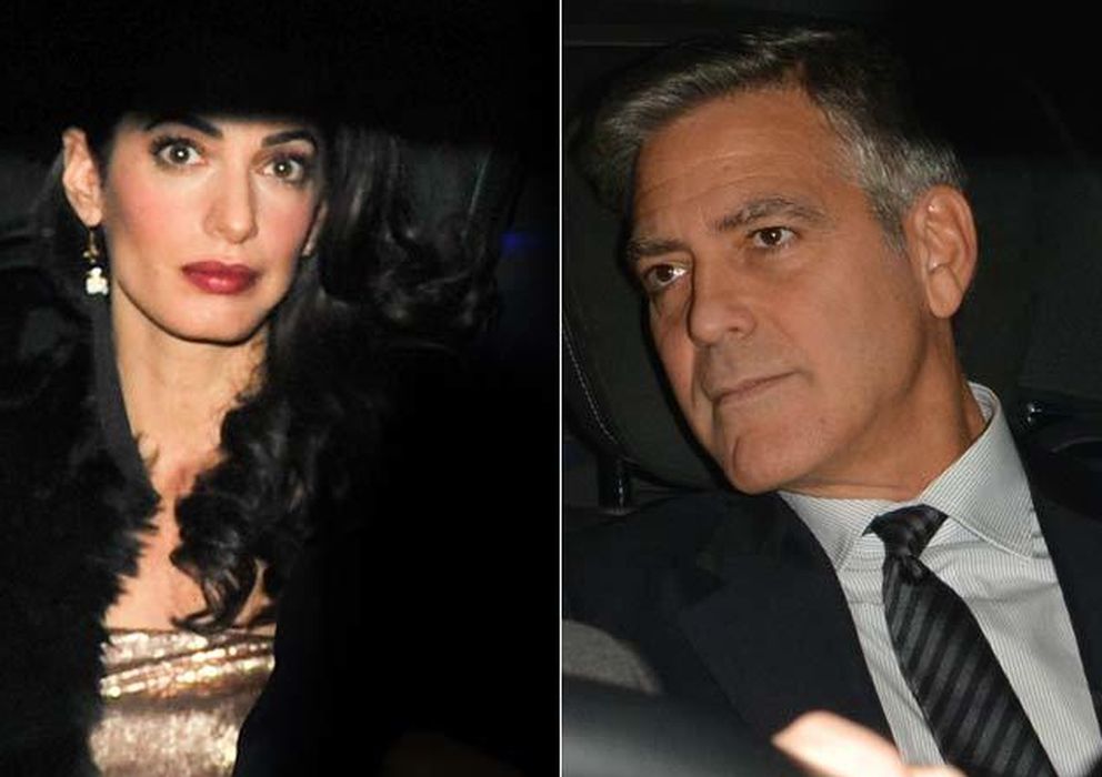 Foto: George Clooney y Amal Alamuddin, llegando a la fiesta (Gtres)