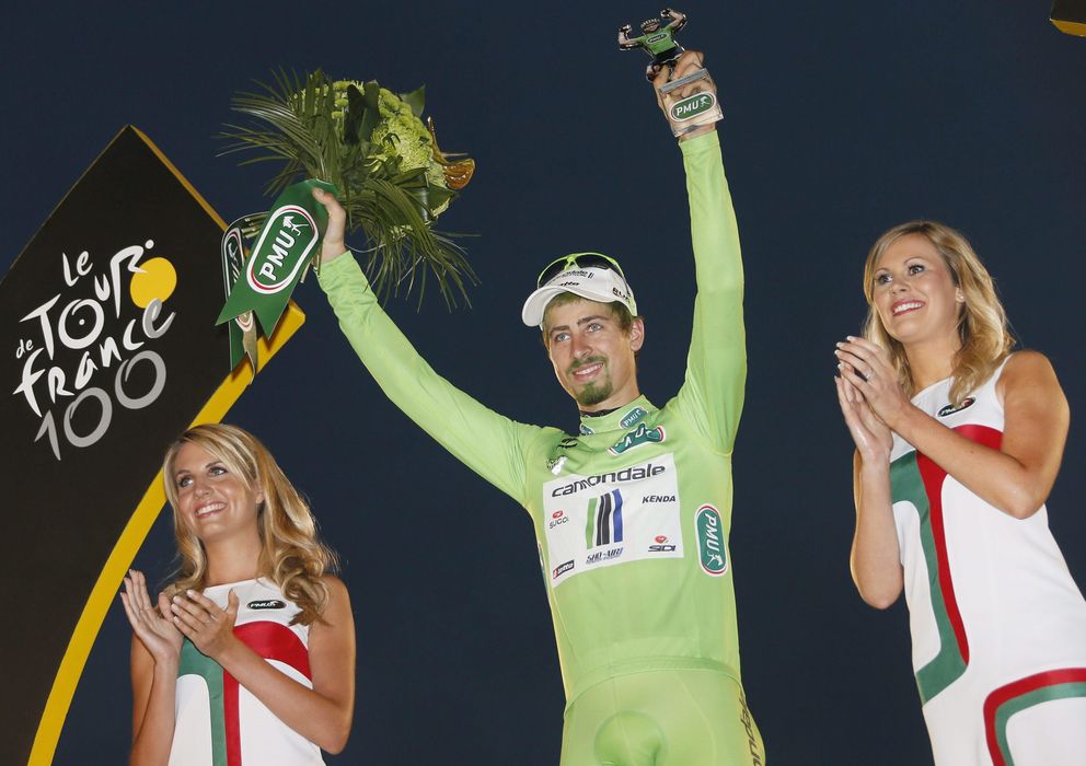 Foto: Peter Sagan, maillot verde de la regularidad en el Tour de Francia 2013