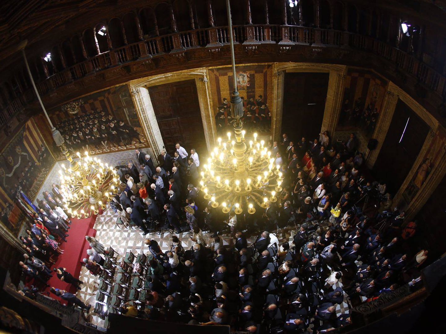 El Salón de Cortes del Palau de la Generalitat en el que se ha celebrado el acto. (GVA)
