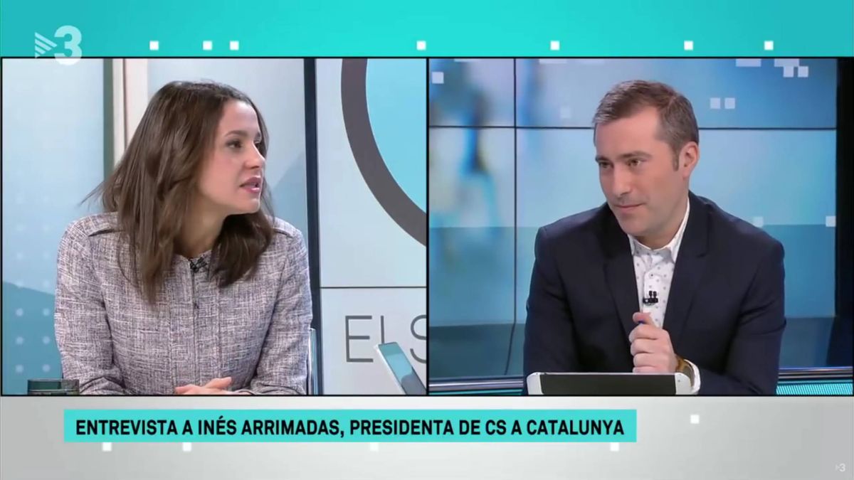 Inés Arrimadas, cuestionada en TV3 a cuenta del himno de 'Els Segadors'