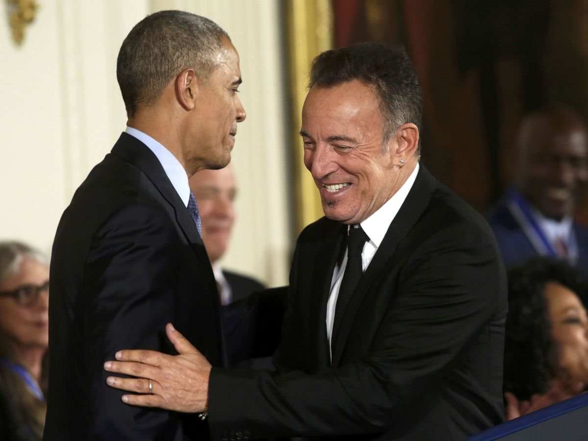 Foto: Springsteen, junto a Obama en su campaña presidencial. (Reuters)