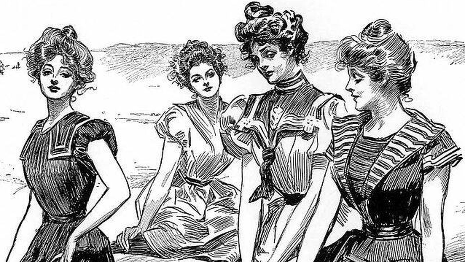 La Gibson Girl es la antecesora de la 'flapper': mujeres delgadas, bellas y elegantes.