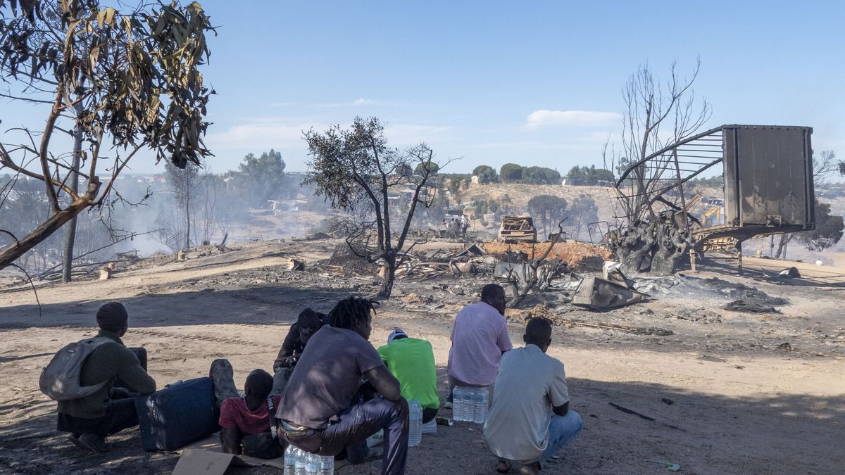 Una detenida por provocar el incendio en un asentamiento de Palos de la Frontera (Huelva)