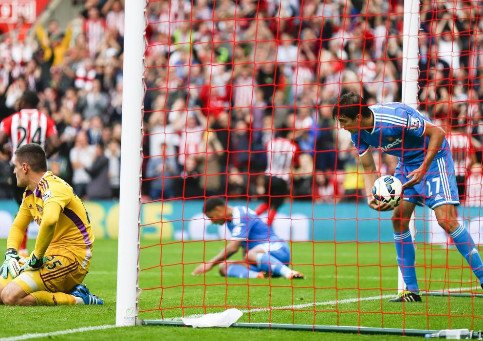 Foto: El Sunderland, tras recibir un gol ante el Southampton (CordonPress).